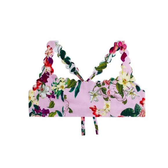 NWT PQ SWIM reversible scalloped edge bikini top size large - Picture 6 of 6